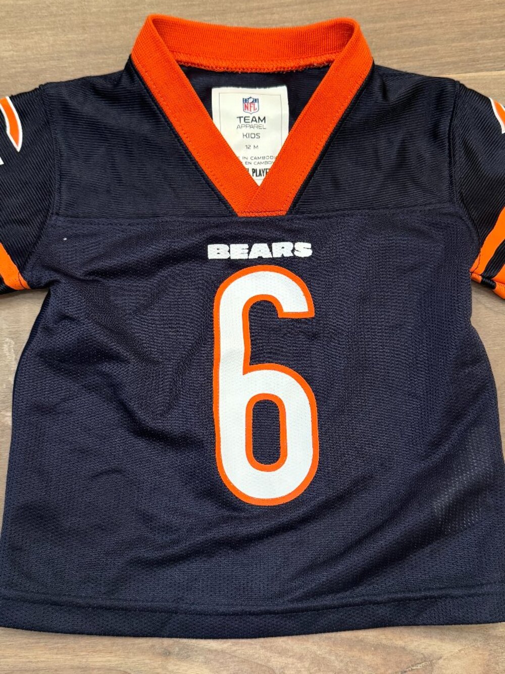 Chicago Bears #6 Jay Cutler Baby Football Jersey NFL Team Apparel 12M